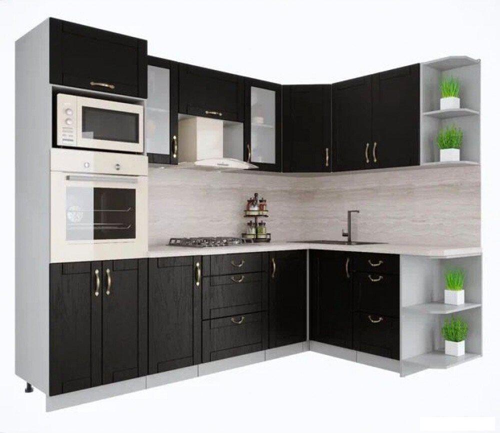 Готовая кухня Интерлиния Мила Крафт 1.68x2.6 правая (дуб английский)